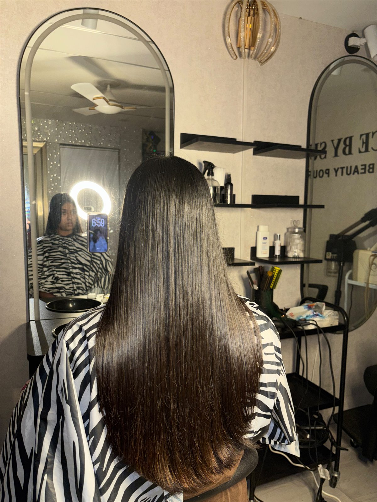 Frizz-free hair spa result at Face by Sumona beauty parlor in Tongi