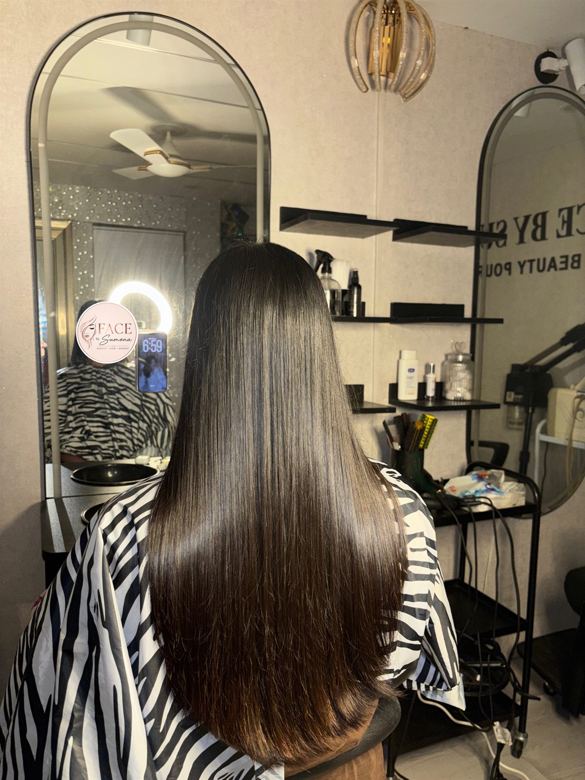 Silky hair treatment result at Face by Sumona Tongi