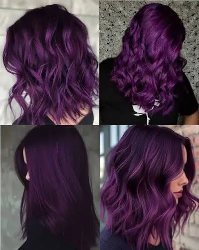 Collage of four hairstyles offered at Face by Sumona