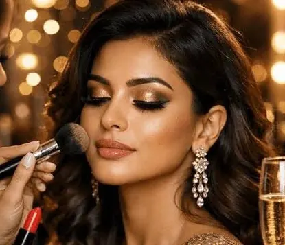 Party makeup look created at Face by Sumona